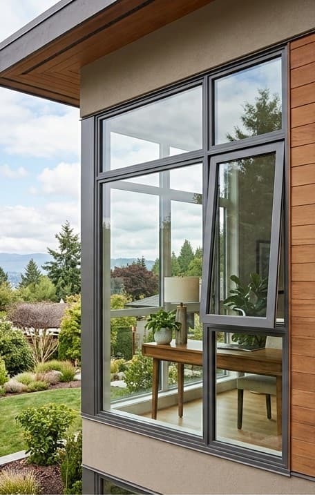 Aluminium-framed windows